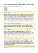 NR511 Final Questions with Verified Answers &lpar;Correct Update&rpar;