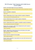 NR 547 Psychosis - Week 3 Questions with Verified Answers&NewLine;&lpar;Correct Update&rpar;
