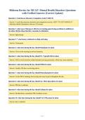 Midterm Review for NR 547&colon; Mental Health Disorders Questions&NewLine;with Verified Answers &lpar;Correct Update&rpar;