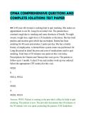 CPMA COMPREHENSIVE QUESTIONS AND&NewLine;COMPLETE SOLUTIONS TEST PAPER&NewLine;