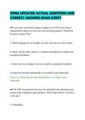 CPMA UPDATED ACTUAL QUESTIONS AND&NewLine;CORRECT ANSWERS EXAM SCRIPT&NewLine;