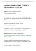 CPMSM COMPREHENSIVE TEST PAPER&NewLine;WITH SOLVED QUESTIONS
