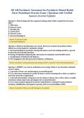 NR 548 Psychiatric Assessment for Psychiatric-Mental Health&NewLine;Nurse Practitioner Practice Exam 1 Questions with Verified&NewLine;Answers &lpar;Correct Update&rpar;