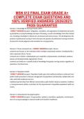 MSN 612 FINAL EXAM GRADE A&plus; &NewLine;COMPLETE EXAM QUESTIONS AND &NewLine;100&percnt; VERIFIED ANSWERS &lpar;2026&sol;2027&rpar; &NewLine;PASS GUARANTEE 