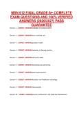 MSN 612 FINAL GRADE A&plus; COMPLETE &NewLine;EXAM QUESTIONS AND 100&percnt; VERIFIED &NewLine;ANSWERS &lpar;2026&sol;2027&rpar; PASS &NewLine;GUARANTEE