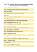 NR565&sol; NR 565 Final Exam&colon; Advanced Pharmacology Questions&NewLine;with Verified Answers &lpar;Correct Update&rpar;