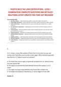 PUERTO RICO TAX LAW CERTIFICATION &ndash; LEVEL I &NewLine;EXAMINATION COMPLETE QUESTIONS AND DETAILED &NewLine;SOLUTIONS LATEST UPDATE THIS YEAR JUST RELEASED