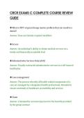CRCR EXAMS C COMPLETE COURSE REVIEW&NewLine;GUIDE