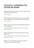 CRCR EXAMS C COMPREHENSIVE STUDY&NewLine;QUESTIONS AND ANSWERS&NewLine;