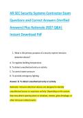 AR SEC Security Systems Contractor Exam &NewLine;Questions and Correct Answers &lpar;Verified &NewLine;Answers&rpar; Plus Rationale 2027 Q&A&vert; &NewLine;Instant Download Pdf