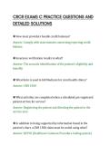 CRCR EXAMS C PRACTICE QUESTIONS AND&NewLine;DETAILED SOLUTIONS&NewLine;