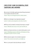 CRCR STUDY GUIDE 120 ESSENTIAL STUDY&NewLine;QUESTIONS AND ANSWERS&NewLine;