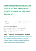 AR BAS Building Automation Contractor Exam &NewLine;Questions and Correct Answers &lpar;Verified &NewLine;Answers&rpar; Plus Rationale 2027 Q&A&vert; Instant &NewLine;Download Pdf