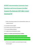AR INST Instrumentation Contractor Exam &NewLine;Questions and Correct Answers &lpar;Verified &NewLine;Answers&rpar; Plus Rationale 2027 Q&A&vert; Instant &NewLine;Download Pdf