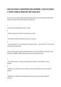 NUR 233 EXAM 2 QUESTIONS AND ANSWERS &vert; NUR 233 EXAM 2 STUDY GUIDE & PRACTICE TEST 2026&sol;2027