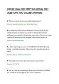 CRCST EXAM TEST PREP 150 ACTUAL TEST&NewLine;QUESTIONS AND SOLVED ANSWERS&NewLine;