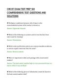 CRCST EXAM TEST PREP 150&NewLine;COMPREHENSIVE TEST QUESTIONS AND&NewLine;SOLUTIONS&NewLine;