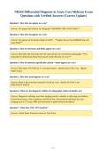 NR569 Differential Diagnosis in Acute Care Midterm Exam&NewLine;Questions with Verified Answers &lpar;Correct Update&rpar;