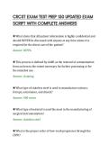 CRCST EXAM TEST PREP 150 UPDATED EXAM&NewLine;SCRIPT WITH COMPLETE ANSWERS&NewLine;