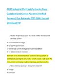 AR IE Industrial Electrical Contractor Exam &NewLine;Questions and Correct Answers &lpar;Verified &NewLine;Answers&rpar; Plus Rationale 2027 Q&A&vert; Instant &NewLine;Download Pdf 