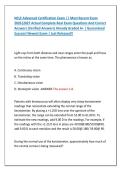 NCLE Advanced Certification Exam &vert;&vert; Most Recent Exam &NewLine;2026&vert;2027 Actual Complete Real Exam Questions And Correct &NewLine;Answers &lpar;Verified Answers&rpar; Already Graded A&plus; &vert; Guaranteed &NewLine;Success&excl; Newest Exam &vert; Just Released&excl;&excl; 