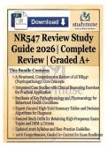 NR547 Review Study Guide 2026 &vert; 165 Q&A &vert; Schizophrenia&comma; Sleep Disorders&comma; OCD & Sexual Disorders &vert; Graded A&plus;