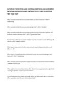 INFECTION PREVENTION AND CONTROL QUESTIONS AND ANSWERS &vert; INFECTION PREVENTION AND CONTROL STUDY GUIDE & PRACTICE TEST 2026&sol;2027