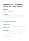 CRIMINAL JUSTICE NOCTI EXAM REVIEW&NewLine;QUESTIONS AND CORRECT ANSWERS&NewLine;