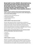 Mental Health Final Exam 2026&sol;2027 &vert; Mental Health Nursing Final Exam Study Guide&comma; Psychiatric Nursing Exam Prep&comma; Mental Health Assessment&comma; Therapeutic Communication&comma; Psychiatric Disorders&comma; Psychopharmacology&comma; Crisis Intervention&comma; Patient Safety&comma; Practice
