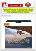 Managerial Economics 9th Edition Solution Manual 2026&ndash;2027 &ndash; Complete Chapter Solutions & Study Guide &vert; Samuelson&comma; Marks & Zagorsky
