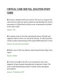 CRITICAL CARE HESI FULL SOLUTION STUDY&NewLine;GUIDE&NewLine;