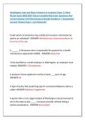 Washington Laws and Rules Pertinent to Insurance Exam &vert;&vert; Most &NewLine;Recent Exam 2026&vert;2027 Actual Complete Real Exam Questions And &NewLine;Correct Answers &lpar;Verified Answers&rpar; Already Graded A&plus; &vert; Guaranteed &NewLine;Success&excl; Newest Exam &vert; Just Released&excl;&excl; 