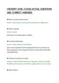 CROSSFIT LEVEL 2 EXAM ACTUAL QUESTIONS&NewLine;AND CORRECT ANSWERS&NewLine;