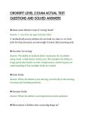 CROSSFIT LEVEL 2 EXAM ACTUAL TEST&NewLine;QUESTIONS AND SOLVED ANSWERS&NewLine;