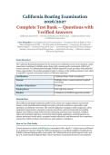 California Boating Examination California State Parks 2026&sol;2027 &ndash; Complete Test Bank with Verified Answers
