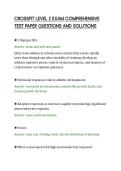 CROSSFIT LEVEL 2 EXAM COMPREHENSIVE&NewLine;TEST PAPER QUESTIONS AND SOLUTIONS&NewLine;