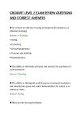 CROSSFIT LEVEL 2 EXAM REVIEW QUESTIONS&NewLine;AND CORRECT ANSWERS&NewLine;