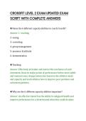 CROSSFIT LEVEL 2 EXAM UPDATED EXAM&NewLine;SCRIPT WITH COMPLETE ANSWERS&NewLine;