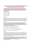 NUR 170 Final Exam V3 &vert; NUR 170 Medical-Surgical Nursing &vert; Actual &NewLine;Q&A with Rationale &lpar;NUR 170 Final Exam&rpar; &vert; Galen
