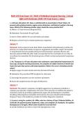 NUR 170 Final Exam V1 &vert; NUR 170 Medical-Surgical Nursing &vert; Actual &NewLine;Q&A with Rationale &lpar;NUR 170 Final Exam&rpar; &vert; Galen 