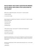 NUR 253 MENTAL HEALTH EXAM 3 QUESTIONS AND ANSWERS &vert; NUR 253 MENTAL HEALTH EXAM 3 STUDY GUIDE & PRACTICE TEST 2026&sol;2027