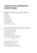CRSS EXAM ACTUAL QUESTIONS AND&NewLine;CORRECT ANSWERS&NewLine;