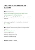 CRSS EXAM ACTUAL QUESTIONS AND&NewLine;SOLUTIONS&NewLine;