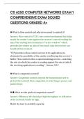 CS 6250 COMPUTER NETWORKS EXAM 1&NewLine;COMPREHENSIVE EXAM SOLVED&NewLine;QUESTIONS GRADED A&plus;&NewLine;