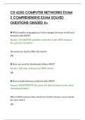 CS 6250 COMPUTER NETWORKS EXAM&NewLine;2 COMPREHENSIVE EXAM SOLVED&NewLine;QUESTIONS GRADED A&plus;