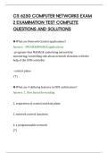 CS 6250 COMPUTER NETWORKS EXAM&NewLine;2 EXAMINATION TEST COMPLETE&NewLine;QUESTIONS AND SOLUTIONS&NewLine;