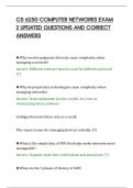 CS 6250 COMPUTER NETWORKS EXAM&NewLine;2 UPDATED QUESTIONS AND CORRECT&NewLine;ANSWERS
