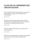 CS 6250 QUIZ 2 20 COMPREHENSIVE STUDY&NewLine;GUIDE WITH SOLUTIONS