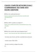 CS6250 COMPUTER NETWORKS EXAM 2&NewLine;COMPREHENSIVE TEST PAPER WITH&NewLine;SOLVED QUESTIONS