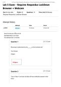 lab 5 Exam - Requires Respondus LockDown  Browser &plus; Webcam